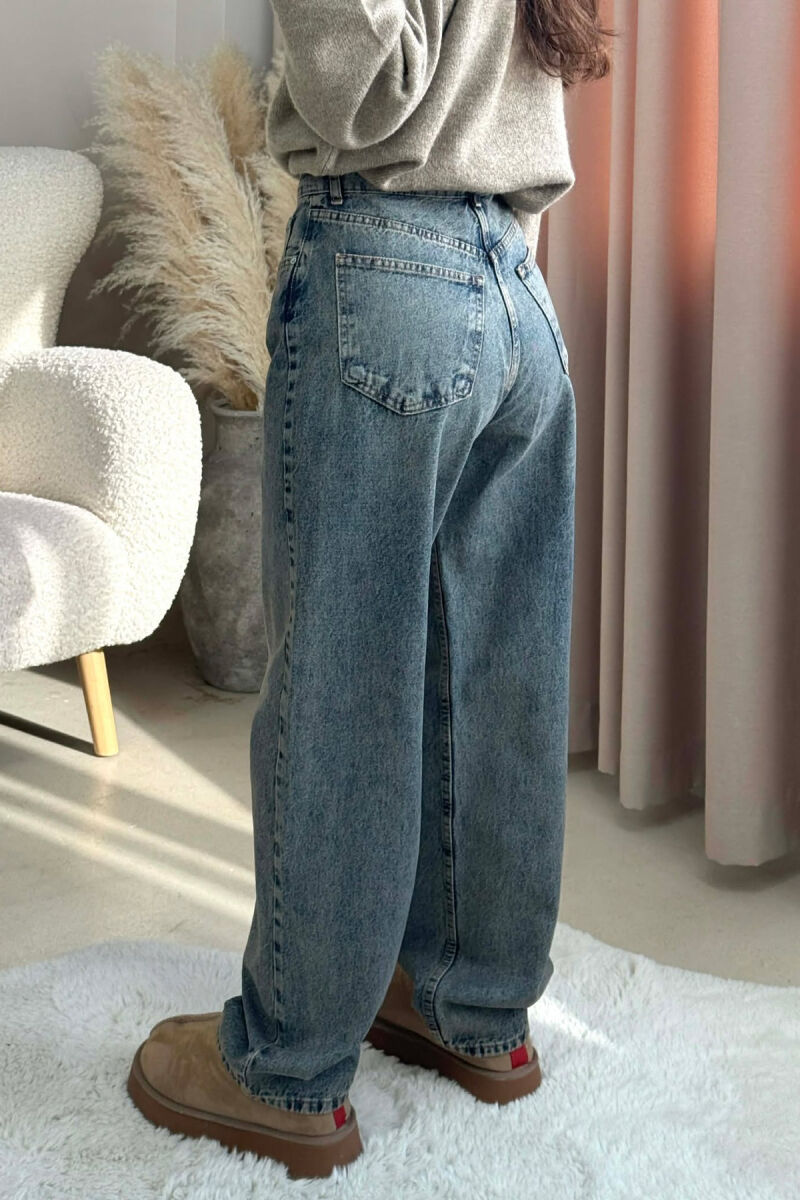 ONE COLOR SIMPLE WOMEN JEANS STEELBLUE/BLU CELIKU - 2
