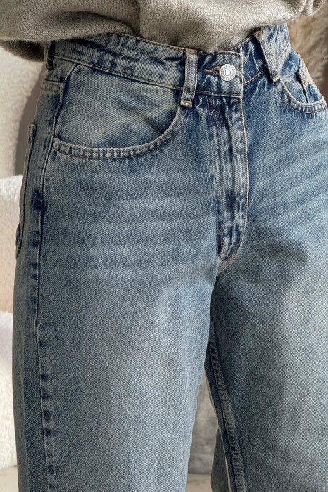 ONE COLOR SIMPLE WOMEN JEANS STEELBLUE/BLU CELIKU - 3