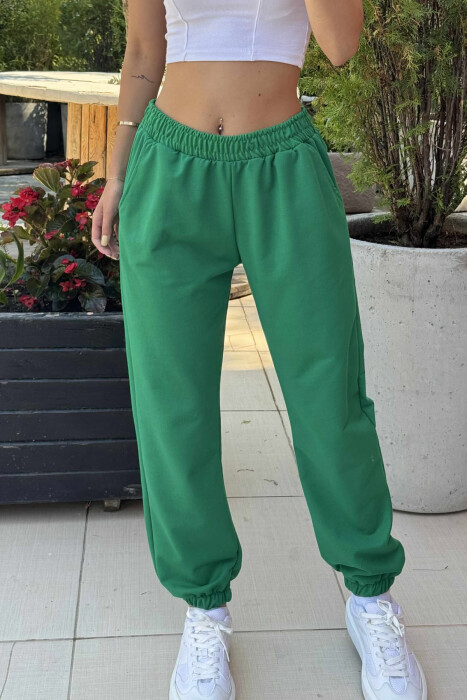 ONE COLOR SIMPLE WOMEN JOGGERS GREEN/JESHILE - 3