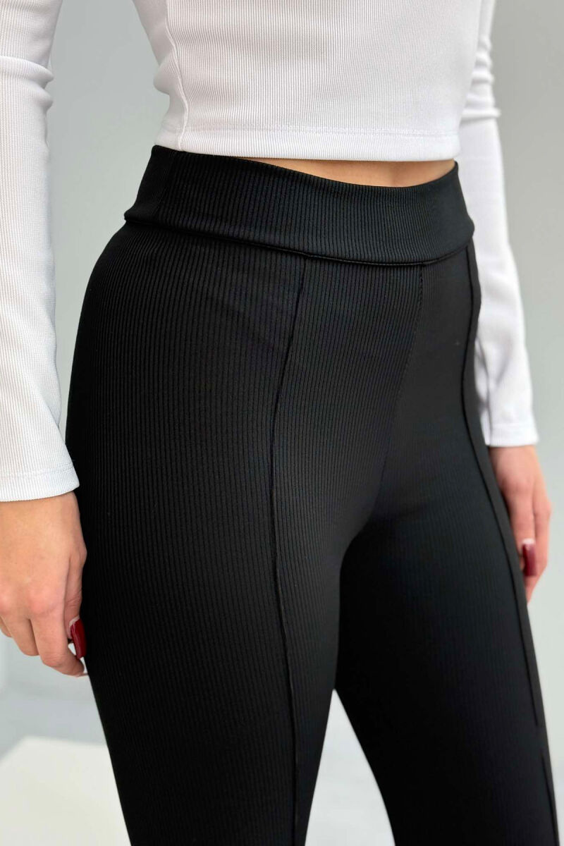 ONE COLOR SIMPLE WOMEN LEGGINGS BLACK/ E ZEZE - 2