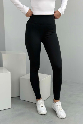 ONE COLOR SIMPLE WOMEN LEGGINGS BLACK/ E ZEZE 