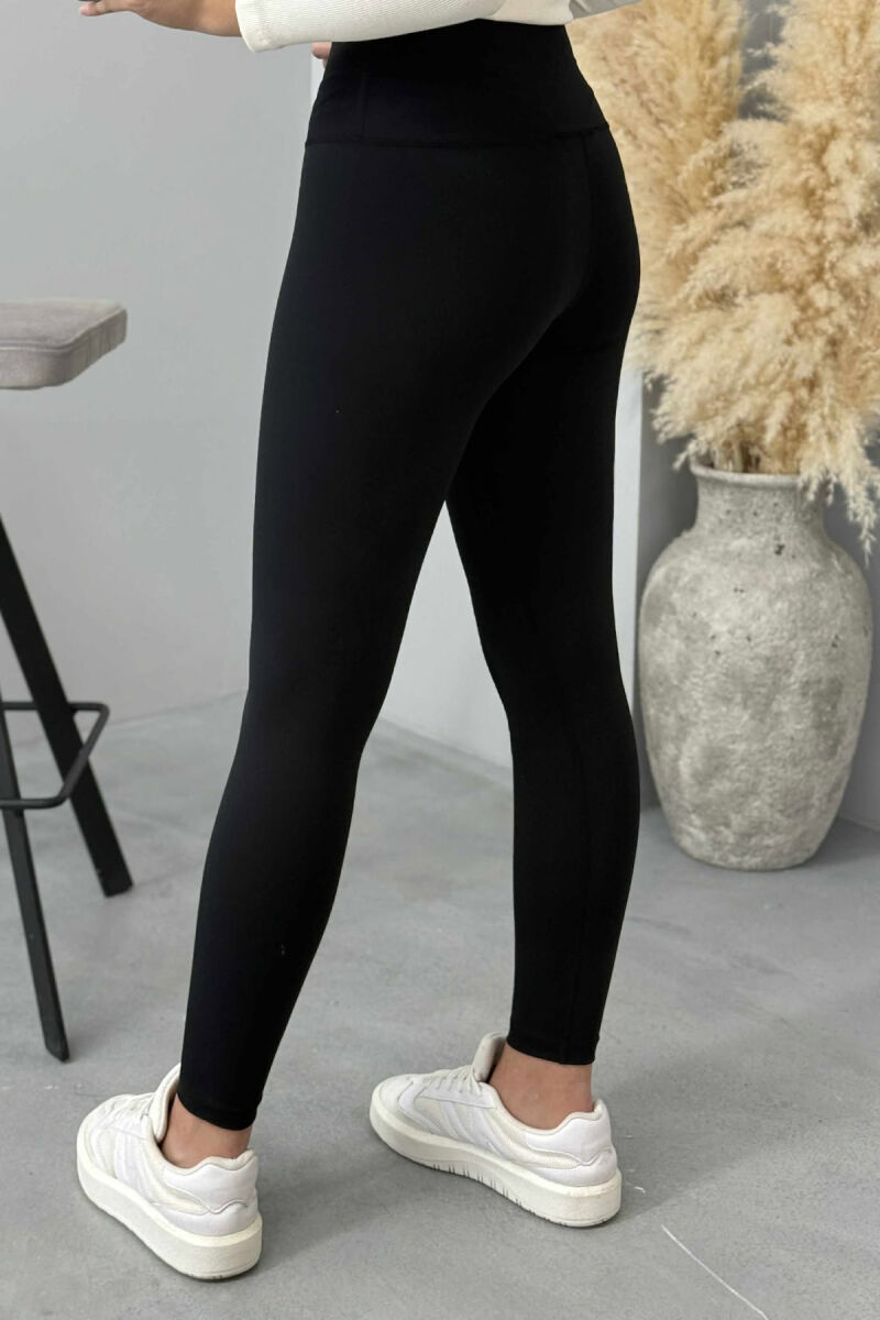 ONE COLOR SIMPLE WOMEN LEGGINGS BLACK/ E ZEZE - 9