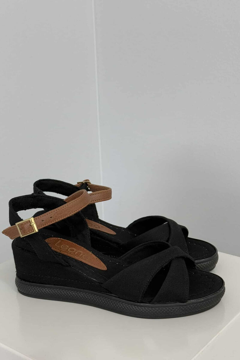 ONE COLOR SIMPLE WOMEN SANDALS BLACK/ E ZEZE - 4