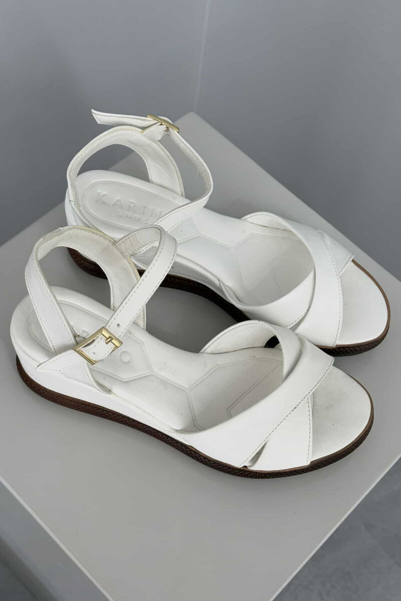ONE COLOR SIMPLE WOMEN SANDALS WHITE-E BARDHE - 2