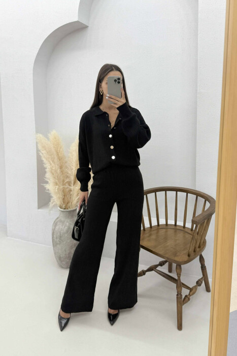 SET I THJESHTË NJË NGJYRËSH PËR FEMRA NË NGJYRËN E ZEZË - KLAUDIO FASHION