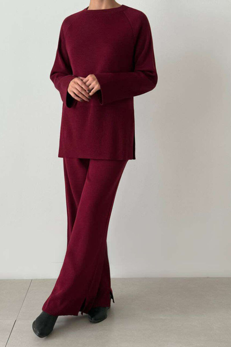 ONE COLOR SIMPLE WOMEN SET BURGUNDY/VISHNJE - 1