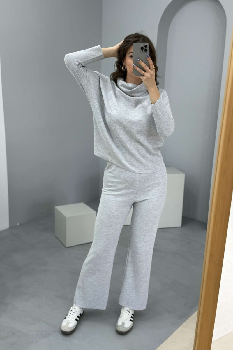 ONE COLOR SIMPLE WOMEN SET LIGHT GREY/GZ - 6