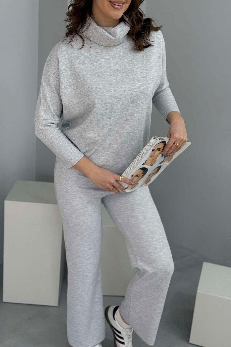 ONE COLOR SIMPLE WOMEN SET LIGHT GREY/GZ - 7