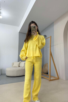 ONE COLOR SIMPLE WOMEN SET YELLOW/E VERDHE 