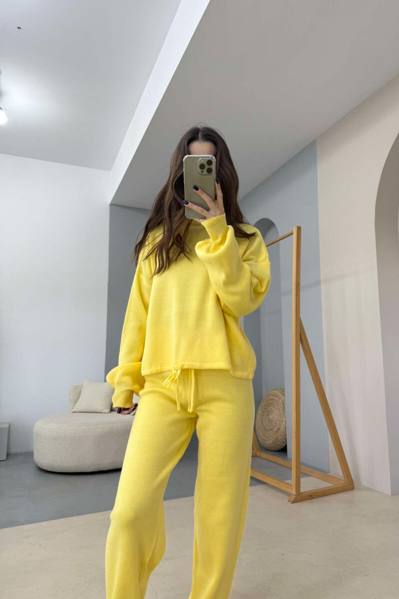 ONE COLOR SIMPLE WOMEN SET YELLOW/E VERDHE - 2