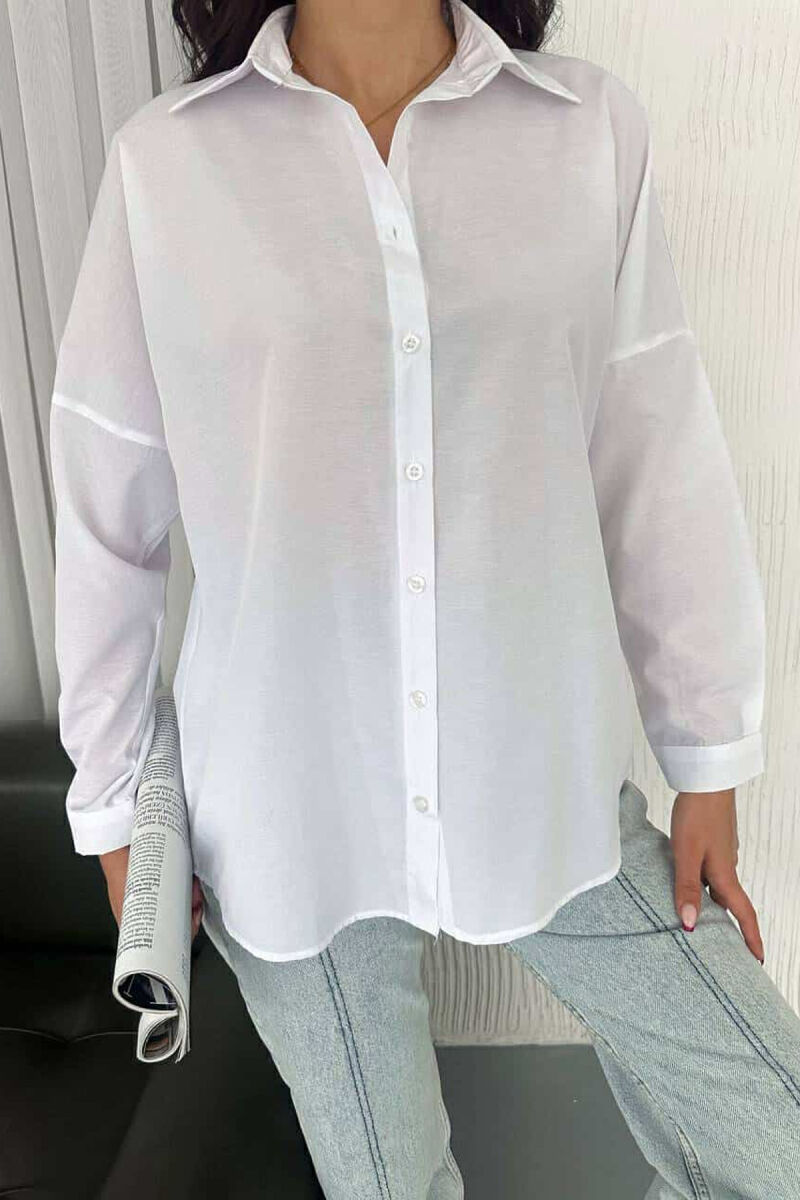 ONE COLOR SIMPLE WOMEN SHIRT WHITE-E BARDHE - 2