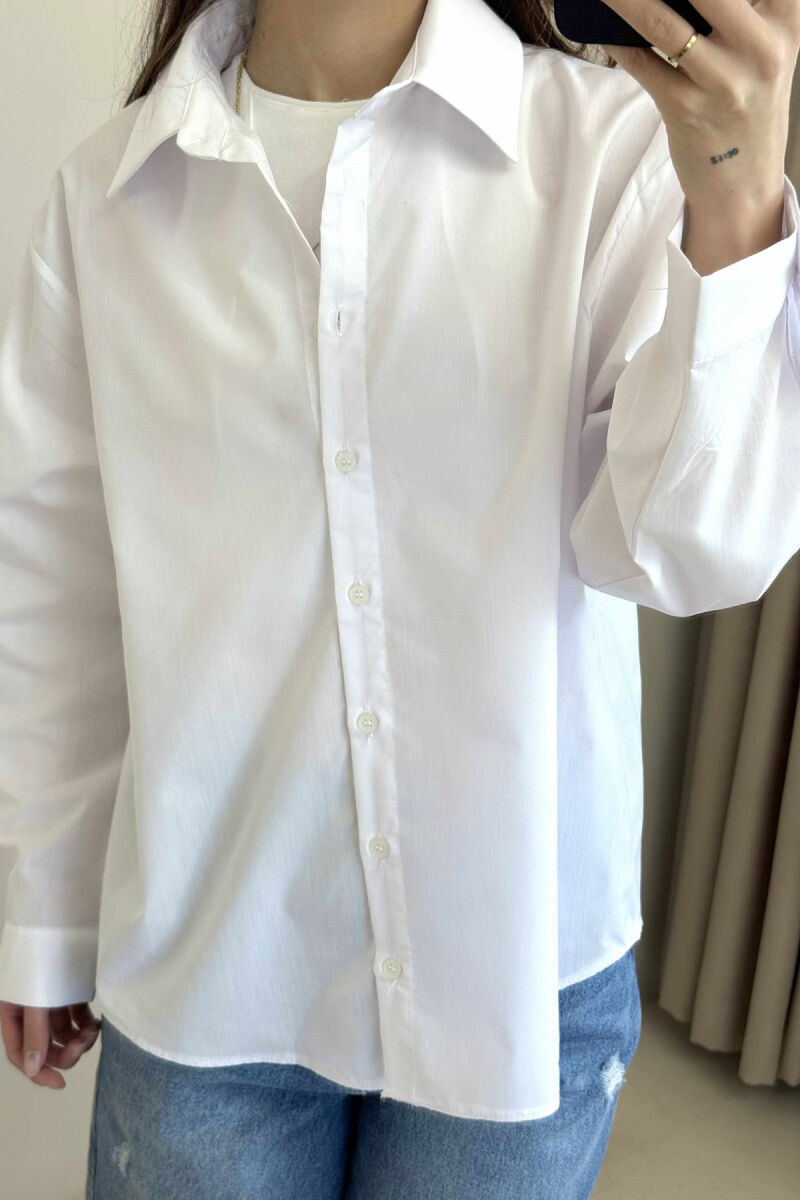 ONE COLOR SIMPLE WOMEN SHIRT WHITE-E BARDHE - 3