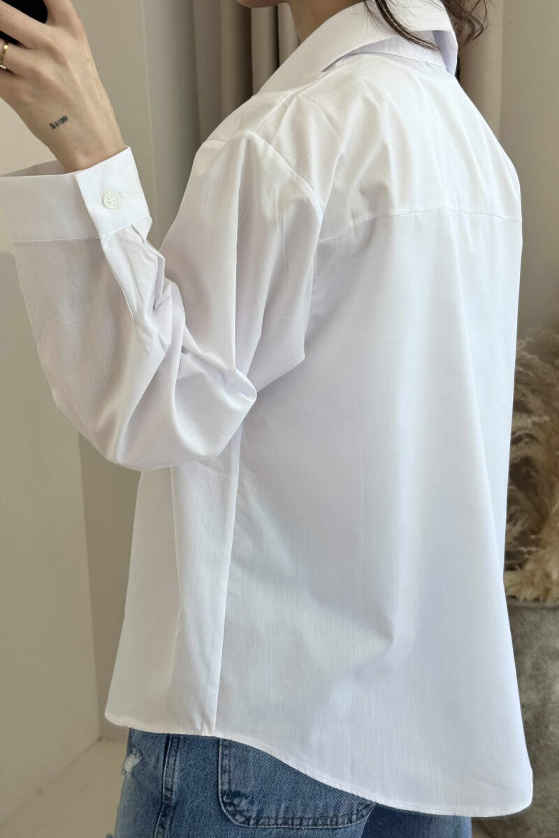 ONE COLOR SIMPLE WOMEN SHIRT WHITE-E BARDHE - 4