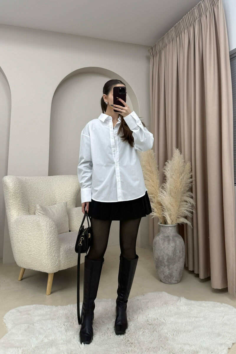 ONE COLOR SIMPLE WOMEN SHIRT WHITE-E BARDHE - 1