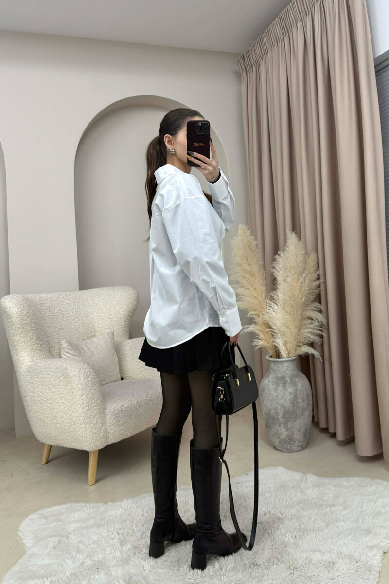 ONE COLOR SIMPLE WOMEN SHIRT WHITE-E BARDHE - 4