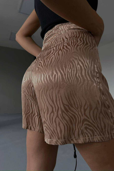 ONE COLOR SIMPLE WOMEN SKORT BEIGE/BEZHE - 2