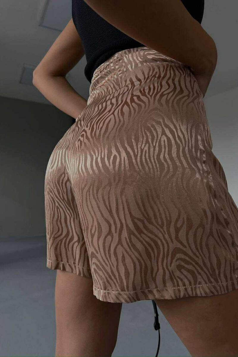 ONE COLOR SIMPLE WOMEN SKORT BEIGE/BEZHE - 2