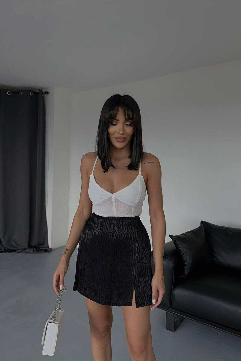 ONE COLOR SIMPLE WOMEN SKORT BLACK/ E ZEZE - 4