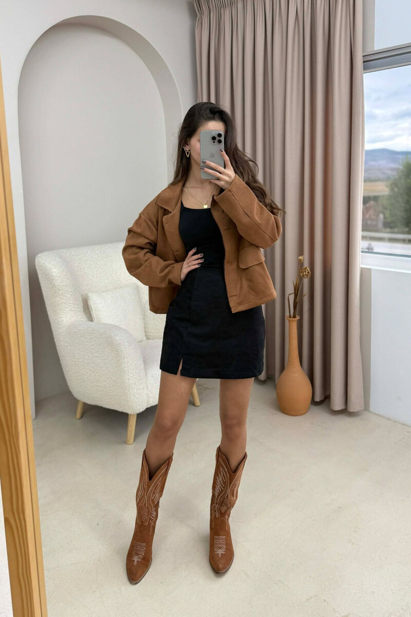 ONE COLOR SIMPLE WOMEN SKORT BLACK/ E ZEZE - 4