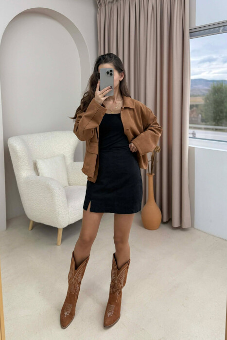 ONE COLOR SIMPLE WOMEN SKORT BLACK/ E ZEZE 