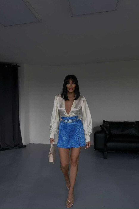 ONE COLOR SIMPLE WOMEN SKORT BLUE/BLU 