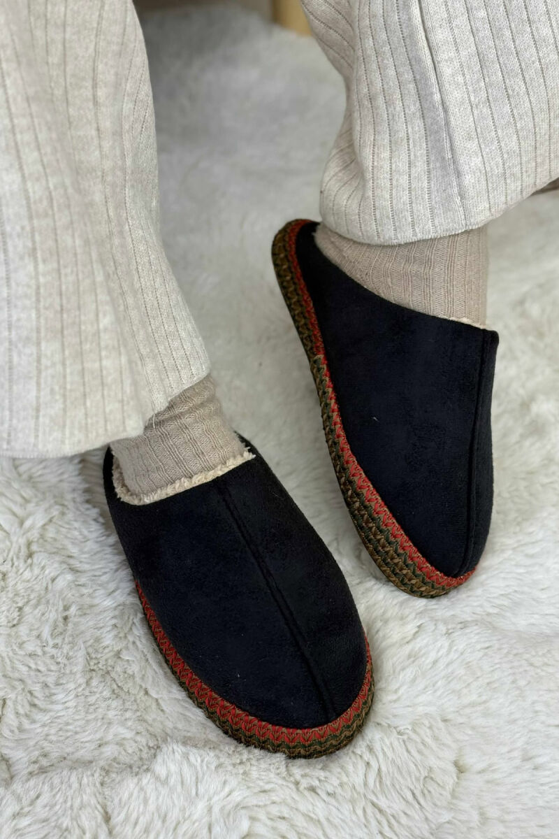 ONE COLOR SIMPLE WOMEN SLIPPERS BLACK/ E ZEZE - 1