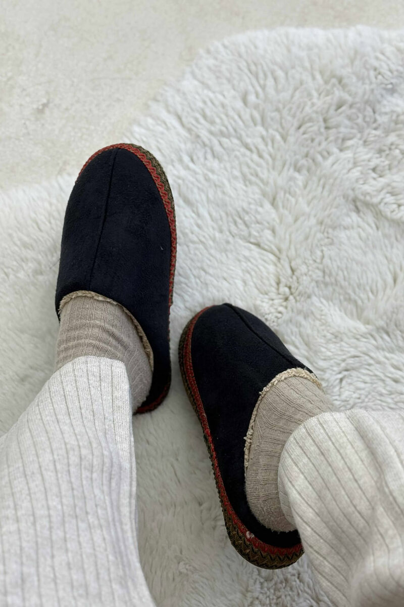 ONE COLOR SIMPLE WOMEN SLIPPERS BLACK/ E ZEZE - 4