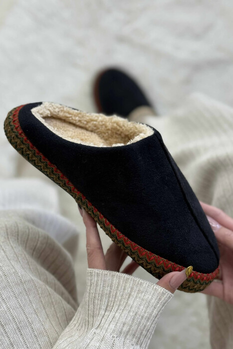 ONE COLOR SIMPLE WOMEN SLIPPERS BLACK/ E ZEZE - 6