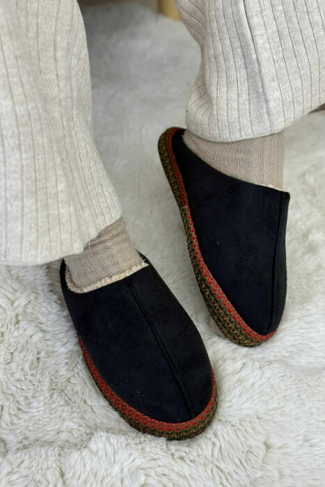 ONE COLOR SIMPLE WOMEN SLIPPERS BLACK/ E ZEZE 