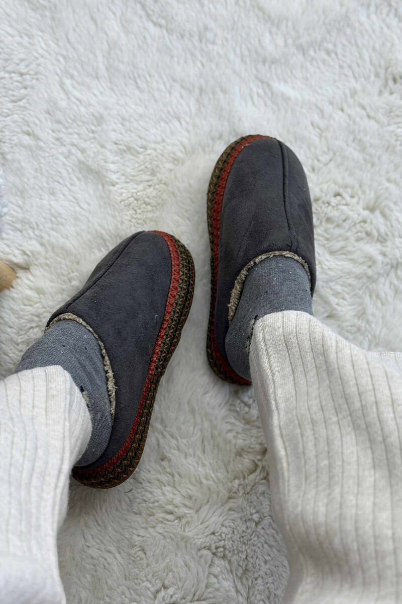 ONE COLOR SIMPLE WOMEN SLIPPERS GREY/GRI - 3