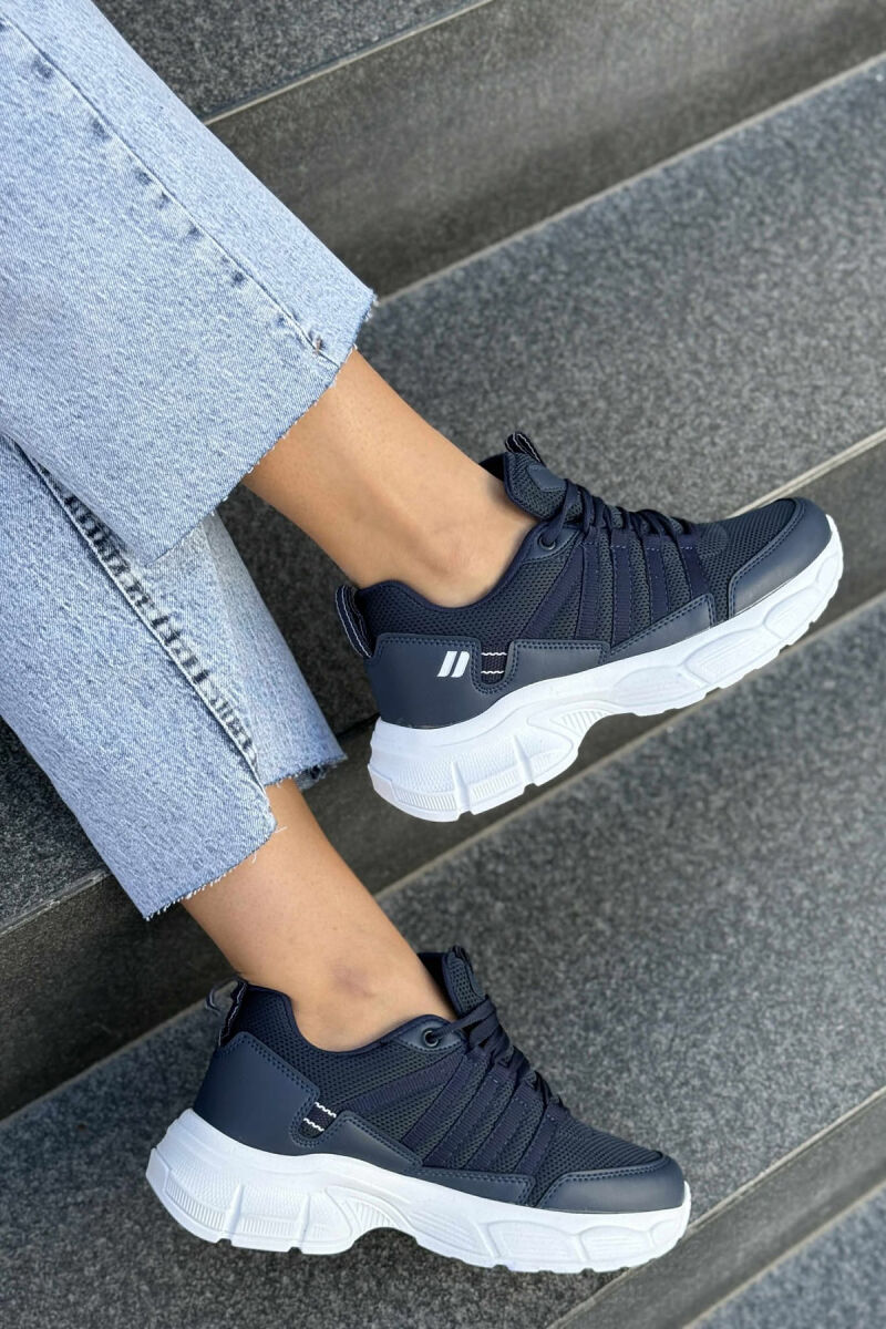 ONE COLOR SIMPLE WOMEN SNEAKERS BLUE-WHITE/BLBA - 2