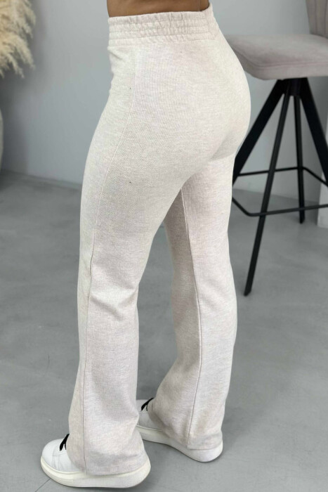 ONE COLOR SIMPLE WOMEN SWEATPANTS BEIGE/BEZHE - 2