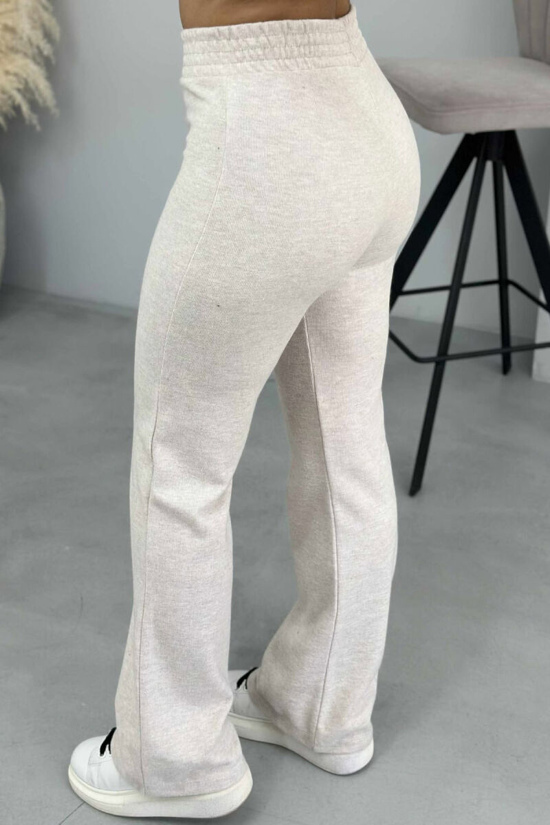ONE COLOR SIMPLE WOMEN SWEATPANTS BEIGE/BEZHE - 2