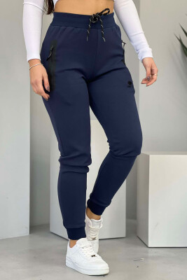 ONE COLOR SIMPLE WOMEN SWEATPANTS BLUE/BLU 