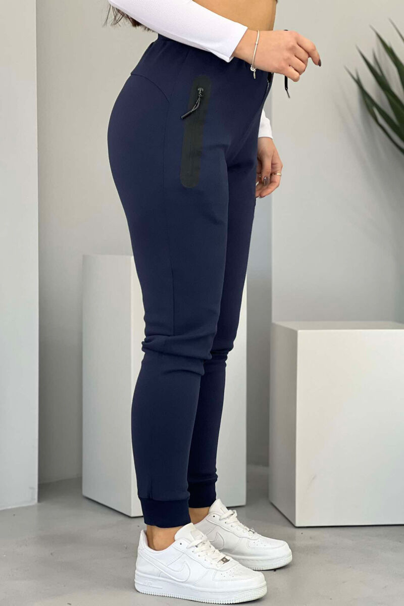 ONE COLOR SIMPLE WOMEN SWEATPANTS BLUE/BLU - 5