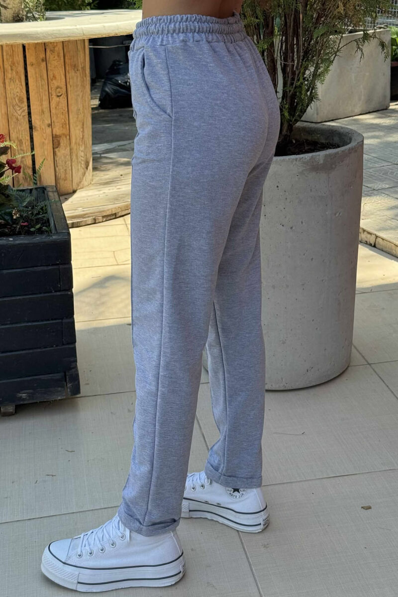 ONE COLOR SIMPLE WOMEN SWEATPANTS GREY/GRI - 3