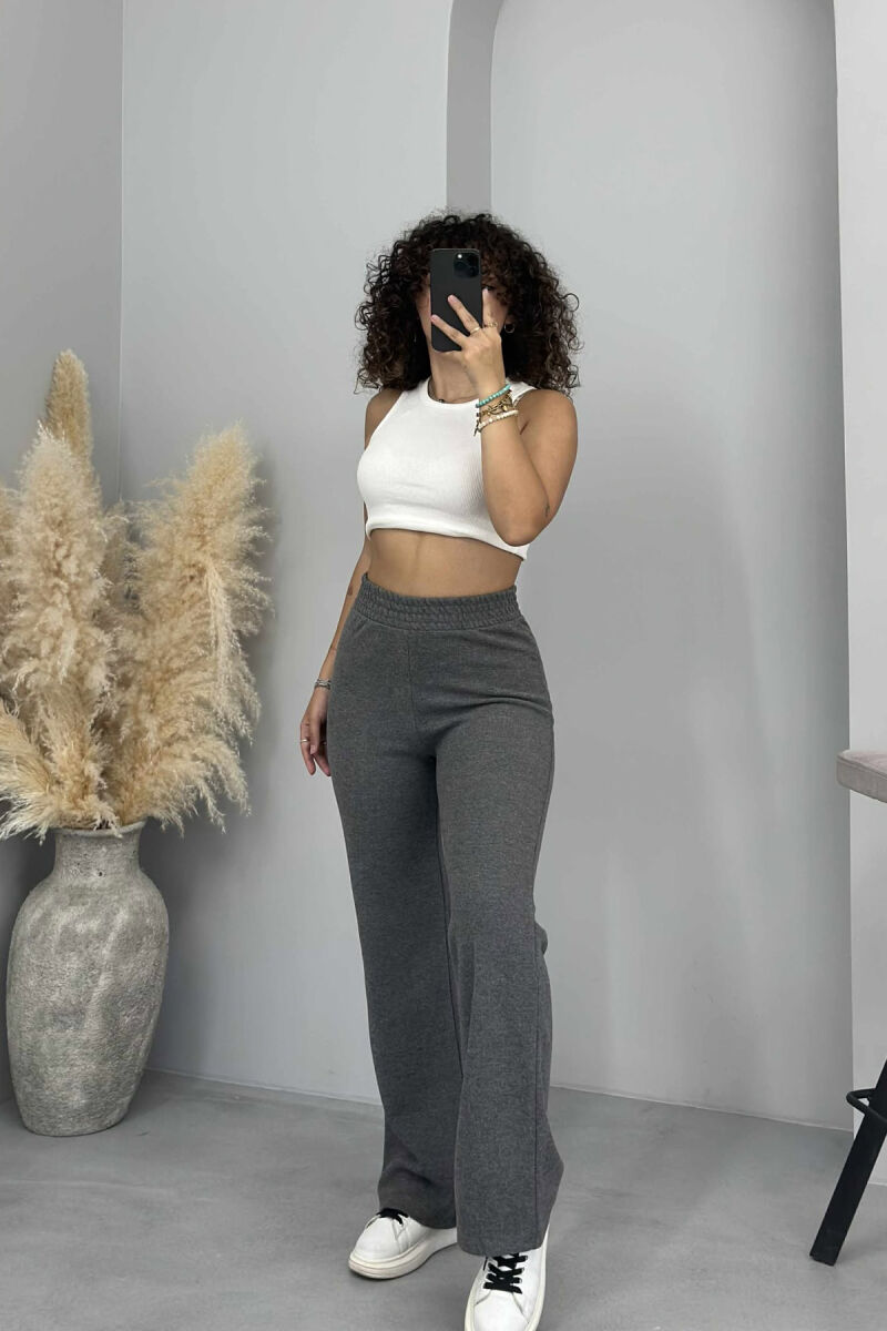 ONE COLOR SIMPLE WOMEN SWEATPANTS GREY/GRI - 4