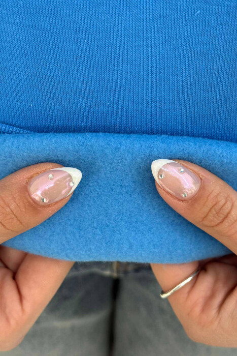 ONE COLOR SIMPLE WOMEN SWEATSHIRT LIGHTBLUE/BZ - 3