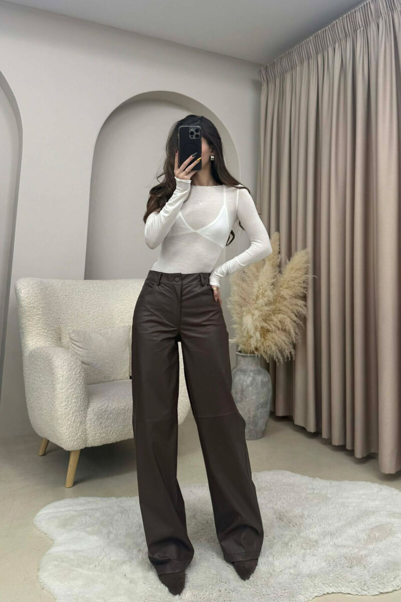 ONE COLOR SIMPLE WOMEN SWEATSHIRT WHITE-E BARDHE - 1