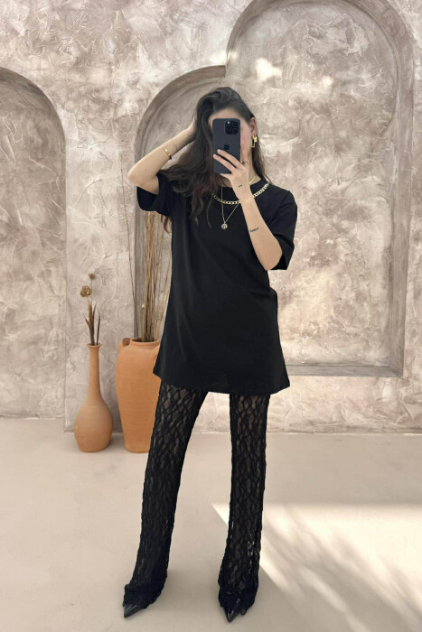 BLUZË NJË NGJYRËSHE PËR FEMRA NË NGJYRËN E ZEZË - KLAUDIO FASHION