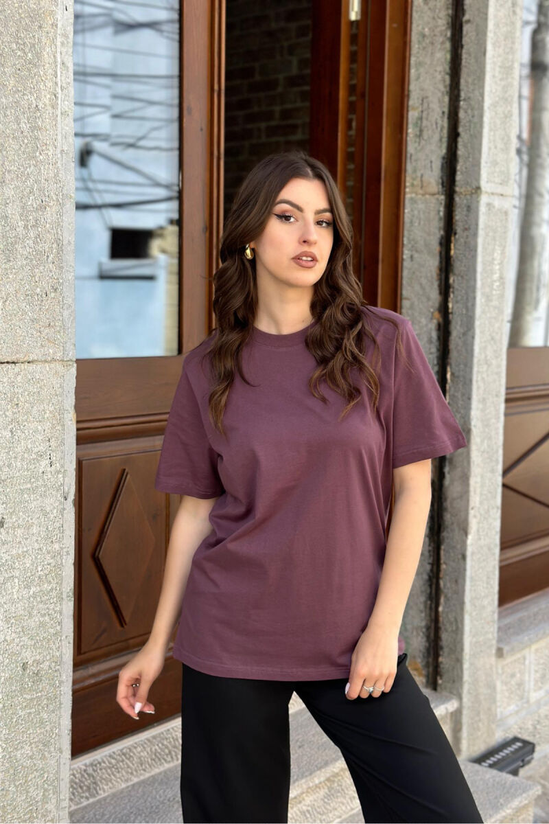 ONE COLOR SIMPLE WOMEN T-SHIRT VINEGAR/UTHULL - 3