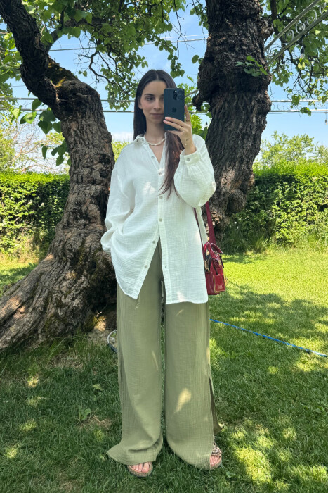 ONE COLOR SIMPLE WOMEN SHIRT WHITE-E BARDHE - 3