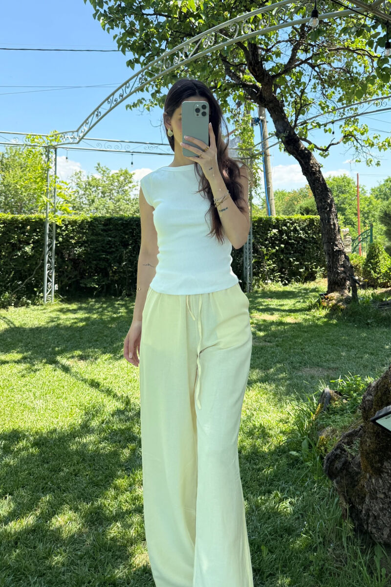 ONE COLOR SIMPLE WOMEN T-SHIRT WHITE-E BARDHE - 4