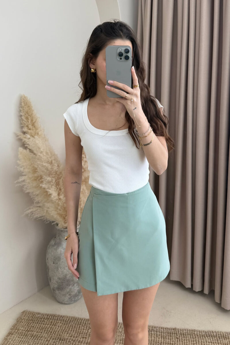 ONE COLOR SIMPLE WOMEN T-SHIRT WHITE-E BARDHE - 1