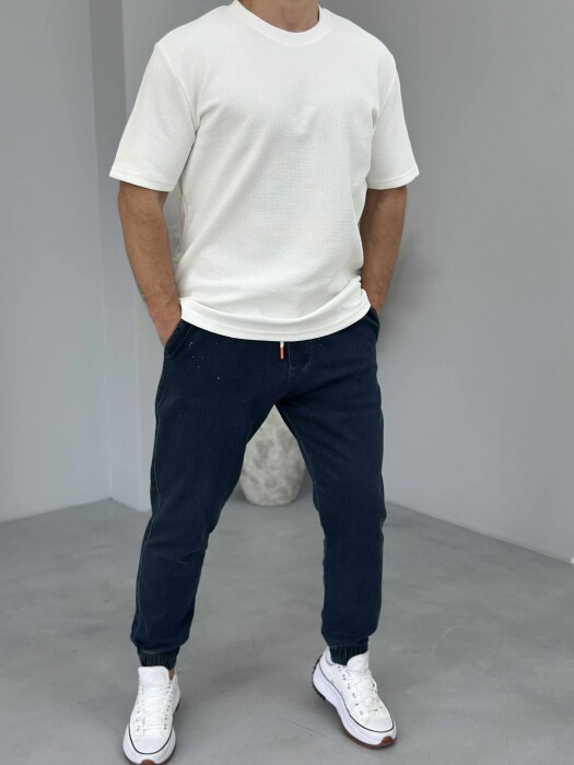 ONE COLOR SIMPLE MEN T-SHIRT WHITE-E BARDHE - 2