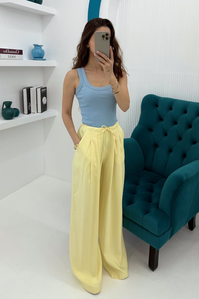 ONE COLOR SIMPLE WOMEN TANK TOP BABY BLUE/BLU BY - 2