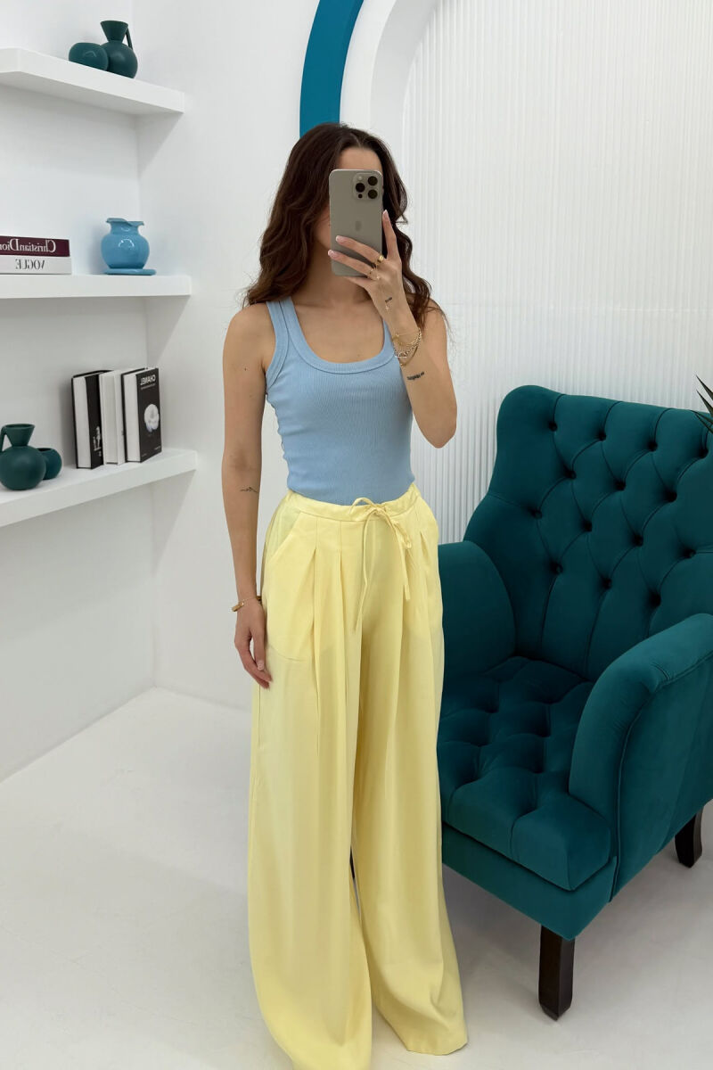 ONE COLOR SIMPLE WOMEN TANK TOP BABY BLUE/BLU BY - 3