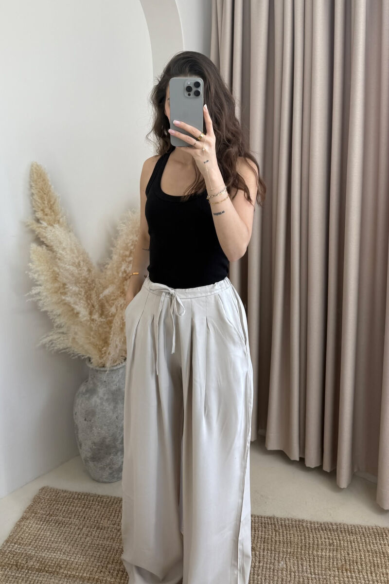 ONE COLOR SIMPLE WOMEN TANK TOP BLACK/ E ZEZE - 1