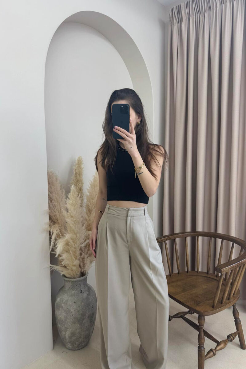 ONE COLOR SIMPLE WOMEN TANK TOP BLACK/ E ZEZE - 2