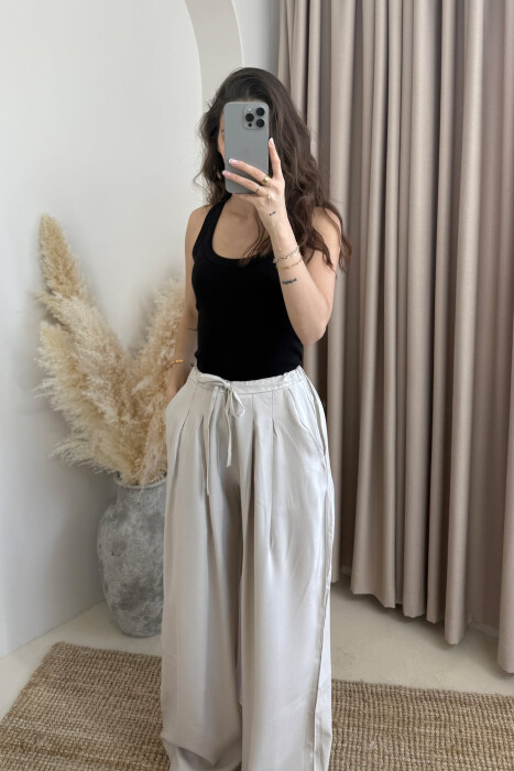 ONE COLOR SIMPLE WOMEN TANK TOP BLACK/ E ZEZE 
